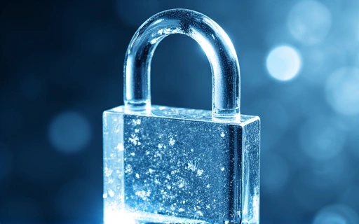 Image symbolizing transparency and trust with a clear glass or open book icon