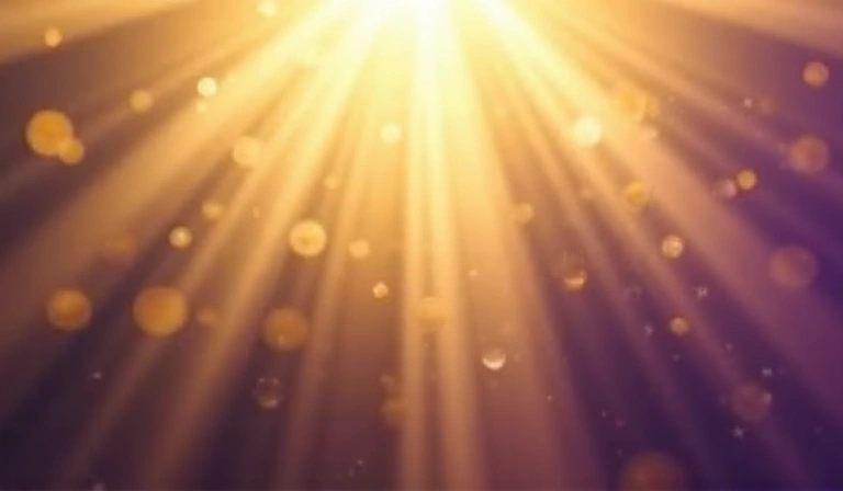 Abstract gold and purple gradient background with subtle light rays