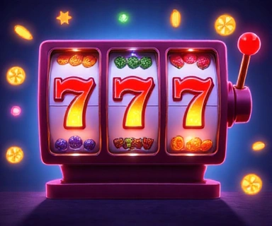 Abstract representation of slot machine symbols