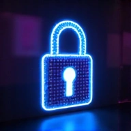Abstract lock or shield symbol representing data privacy and security